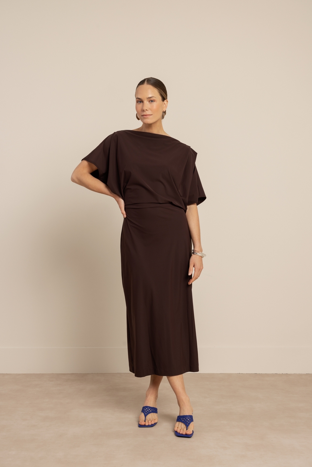 Studio Anneloes Ineke Dress 13819 Jurk 8700 Espresso