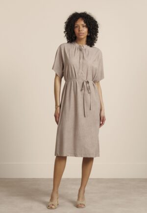 Studio Anneloes Lissy Linen Look Dress 13861 Jurk 2200 Latte