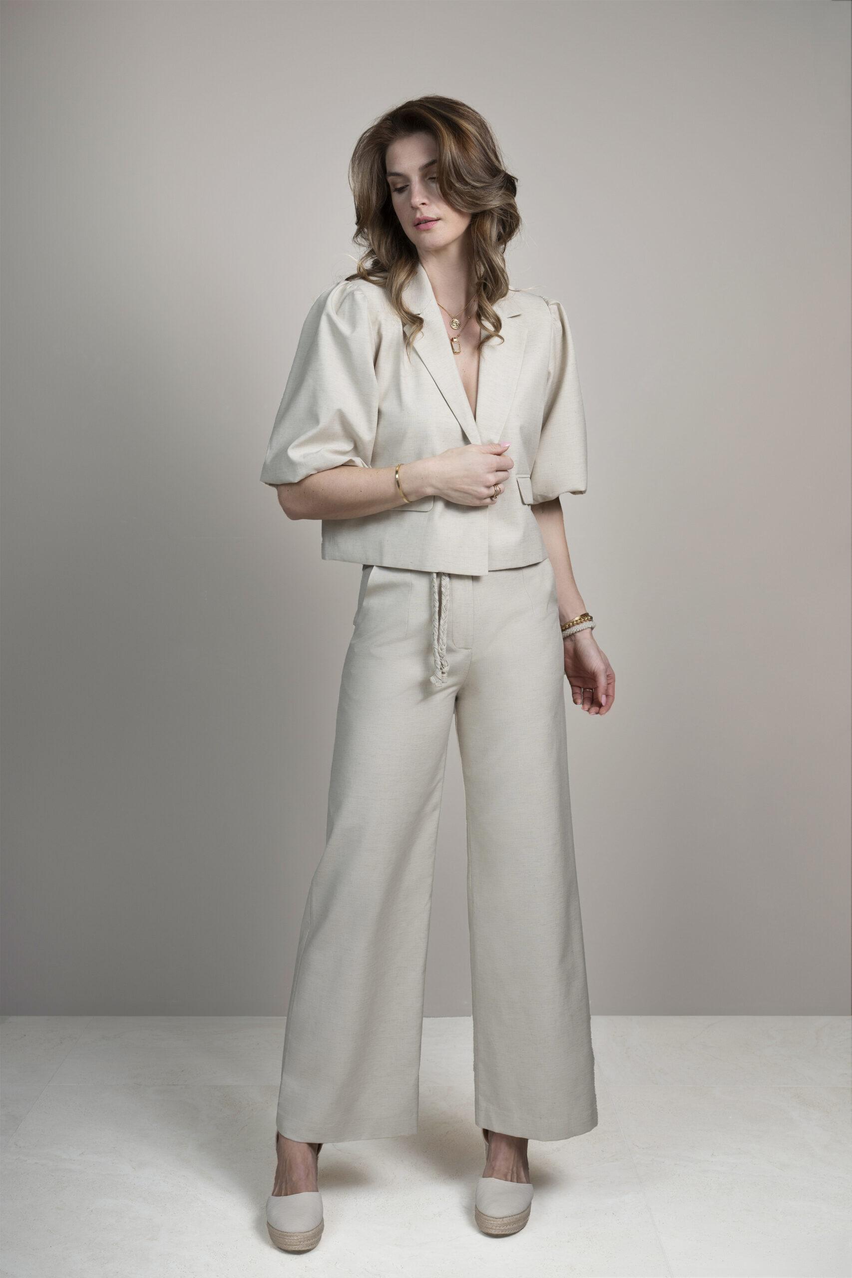 Elvira Casuals Blazer Yara E2 26-019 Blazers 1066 Sand Linen