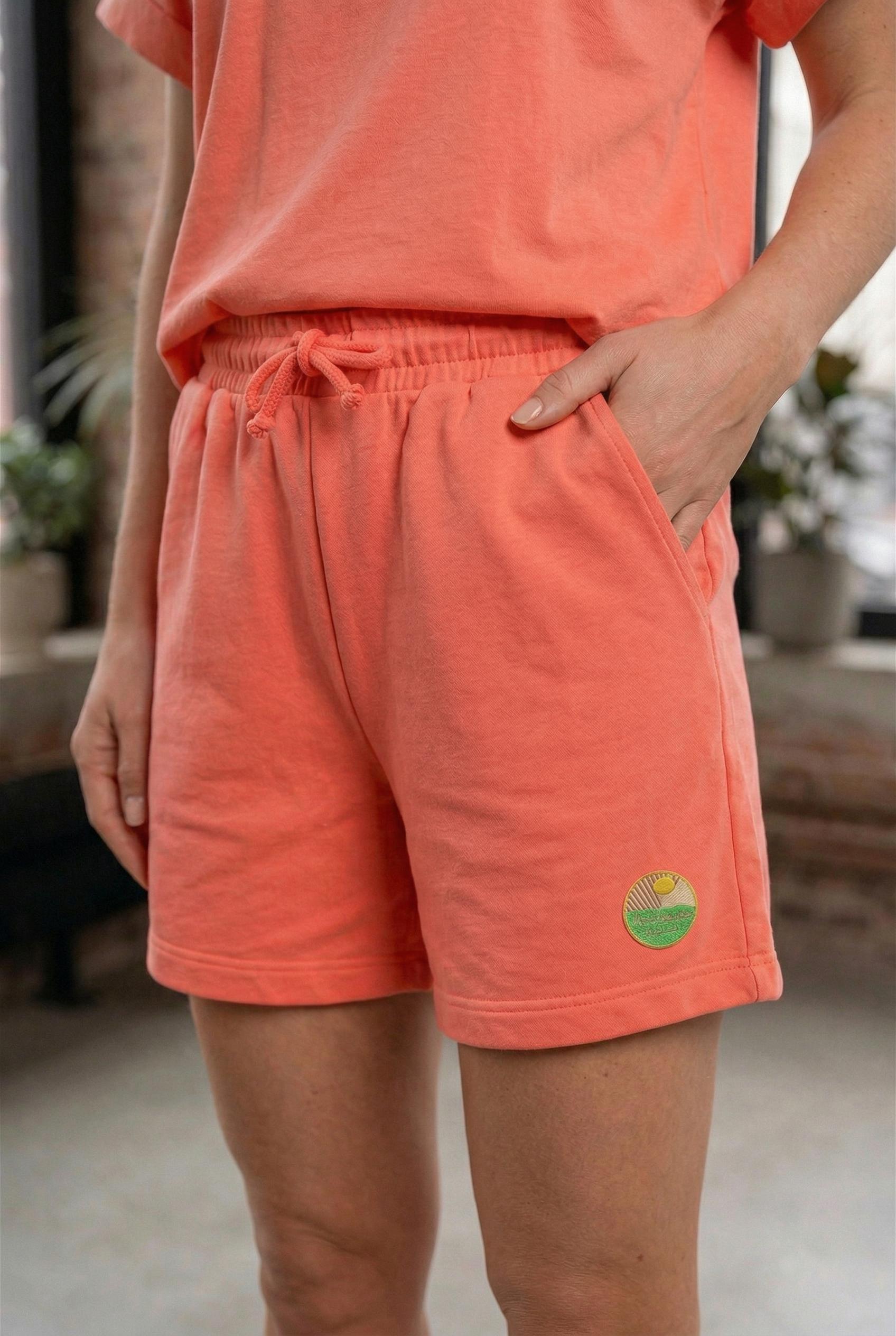 Only Onlminna Sweat Shorts Cs Pr Swt Korte Broeken Fiery Coral