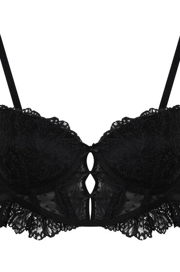 Hunkemöller Voorgevormde longline beugel bh Posie Zwart - Afbeelding 2