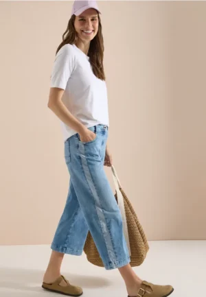 3/4 High Waist Wide Legs jeans in Loose Fit