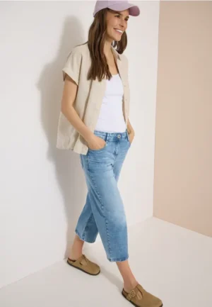 3/4 High Waist Wide Legs jeans in Slim Fit