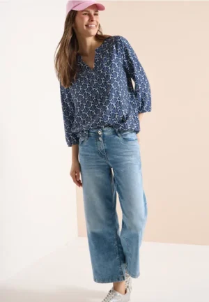 3/4-mouwen blouse met glitterdetails