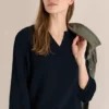 3/4-mouwen blouse van mousseline