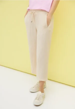 3/4 wide leg mousseline broek