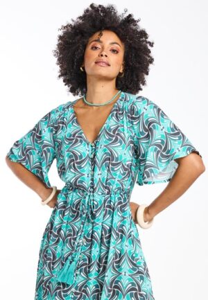 Dress Jazzy Green Breeze L print