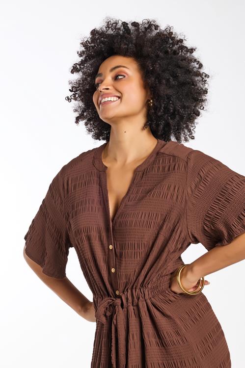 Dress Noura Dark brown