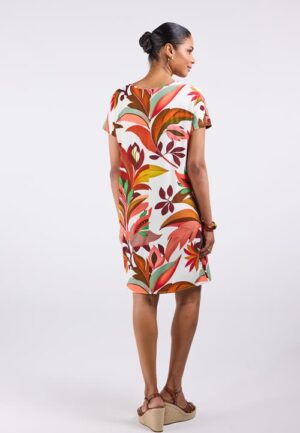Loose dress Vogue Brown Bamboo print