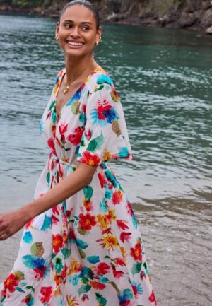 Alternative view of Dress Jazzy White Poolparty print