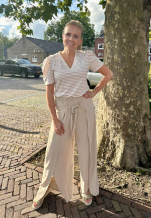 Enjoy - Beige | Dames | Broek | Beige | XXL | regular | Kamst mode