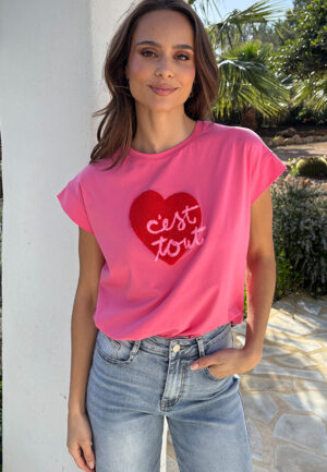Alternative view of Amour Heart Tee Roze