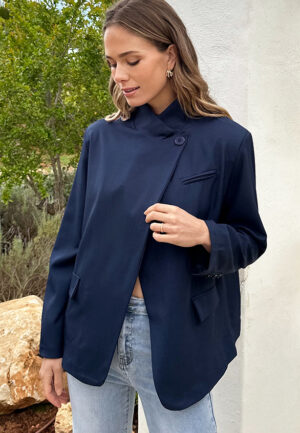 Asymmetrische Blazer Marine