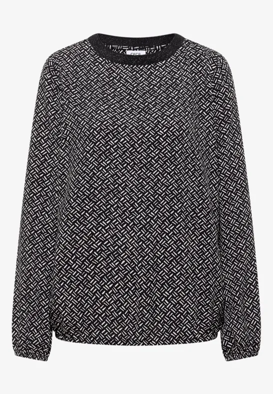 Bedrukte blouse met glitter - Afbeelding 2