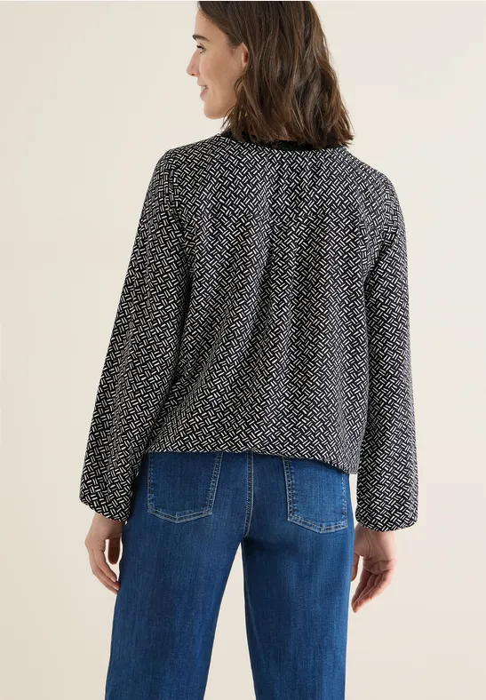 Bedrukte blouse met glitter - Afbeelding 3