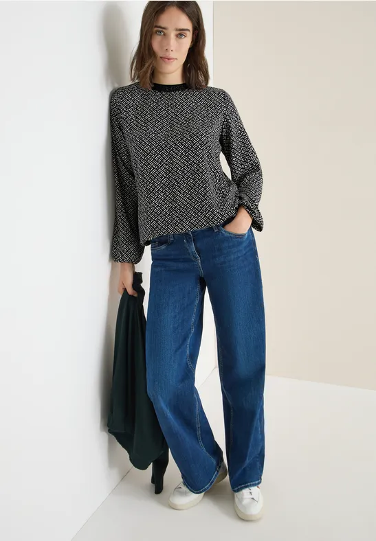 Bedrukte blouse met glitter