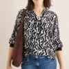 Bedrukte blouse met tape