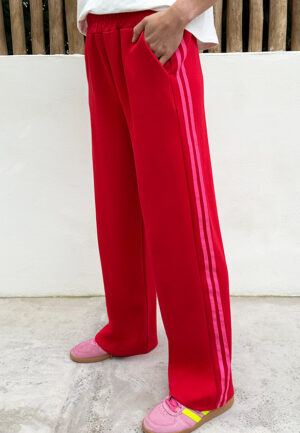 Bies Wide Leg Pants Rood Fuchsia