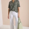 Blouse met korte mouwen en paisleyprint