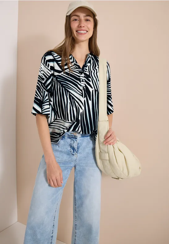 Blouse met korte mouwen