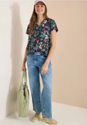 Blouse met korte mouwen