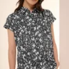 Blouse met minimale print