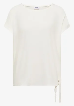 Alternative view of Blouse met ronde hals en knoopdetail