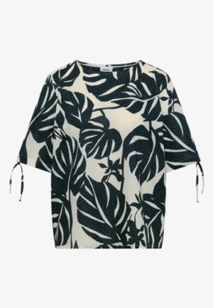 Alternative view of Blouse met ronde hals en rimpels