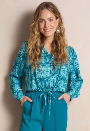 Blouse Dalia | Teal Hearts