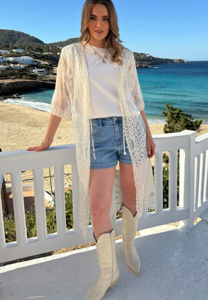 Bohemian Lace Kimono Ecru