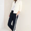 Broek met colour block tape