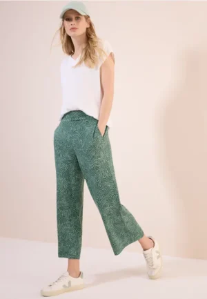 Broek met gedessineerde Wide Legs
