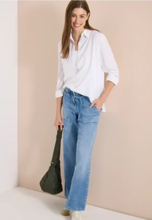 Broek met wijde pijpen en Loose Fit