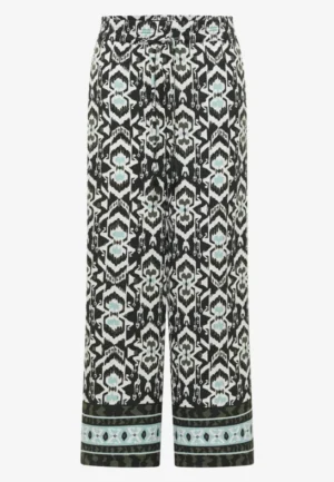 Alternative view of Broek met wijde pijpen in Loose Fit met print
