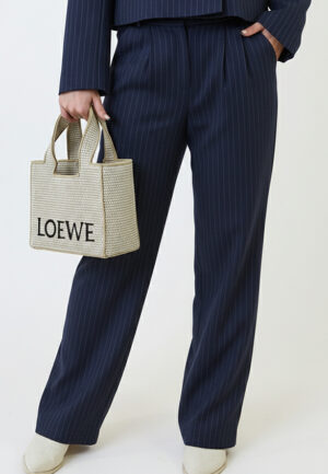 Classic Striped Palazzo Pants Navy