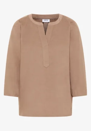 Alternative view of Corduroy blouse met gespleten hals