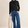 Cosy gemêleerd shirt met lange mouwen