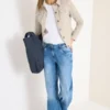 Denim jack met borstzakken en knopen