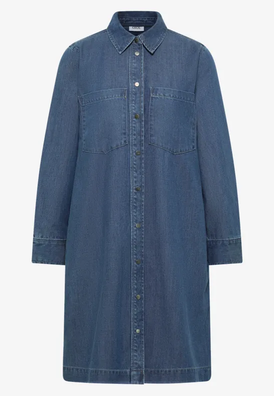 Denim-look jurk - Afbeelding 2