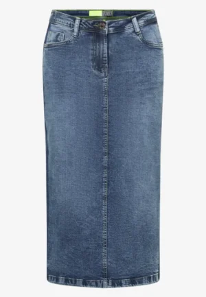 Alternative view of Denim rok met galonstrepen