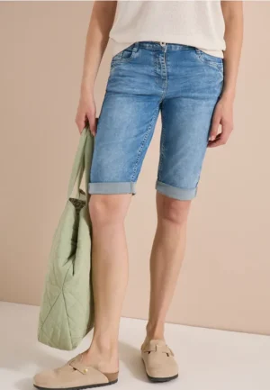 Denim shorts met Slim Legs