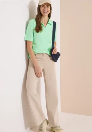Effen poloshirt met korte mouwen
