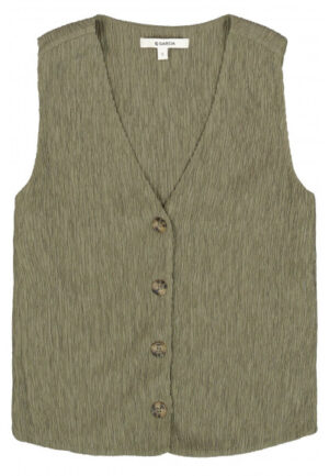 Garcia - Groen | unisex | Gilet | Groen | XS | regular | Kamst mode