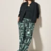 Gedessineerde broek met structuur