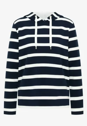 Alternative view of Gestreept hoodie shirt