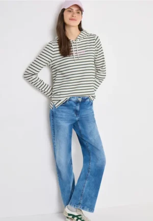 Gestreept shirt met capuchon