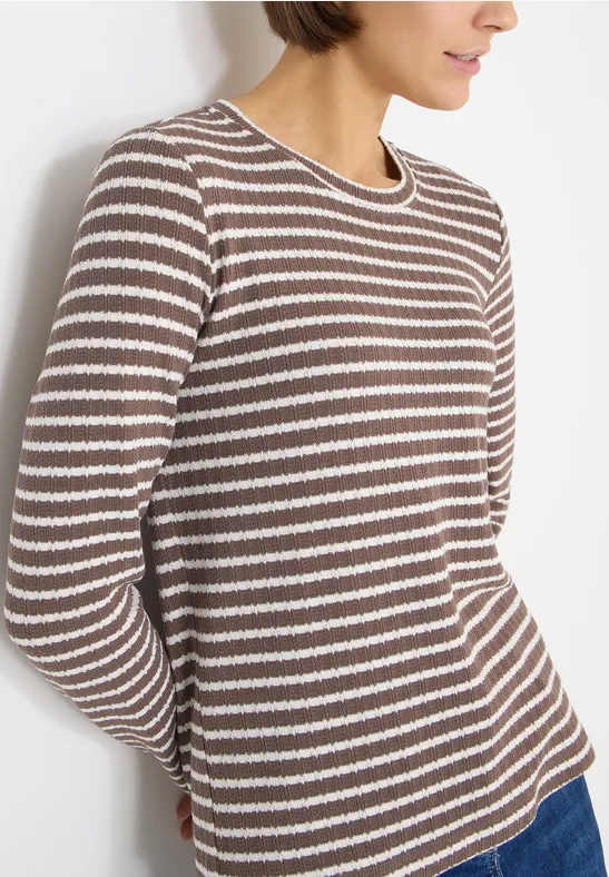 Gestreept shirt met lange mouwen