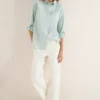Gestreepte seersucker blouse