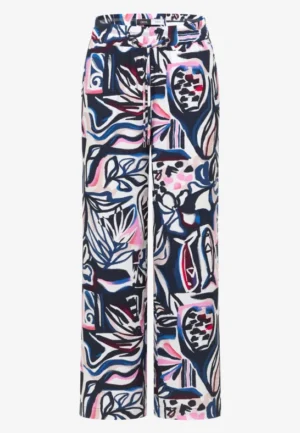 Alternative view of High Waist broek met Wide Legs en print