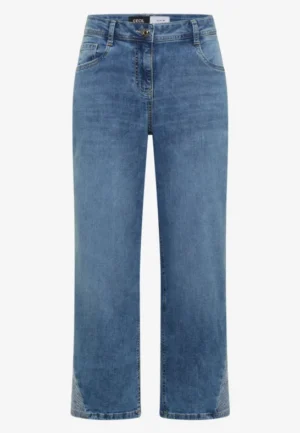 Alternative view of High Waist jeans met Wide Legs en borduursel